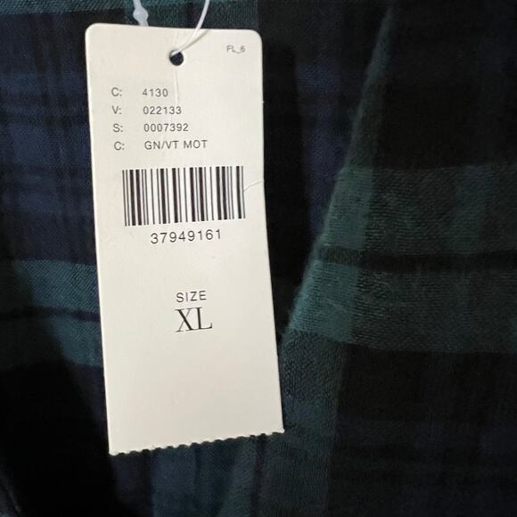 NWT Anthropologie Sylvan Plaid Shirtdress Tartan Green Blue Holiday Women XL - Picture 6 of 10